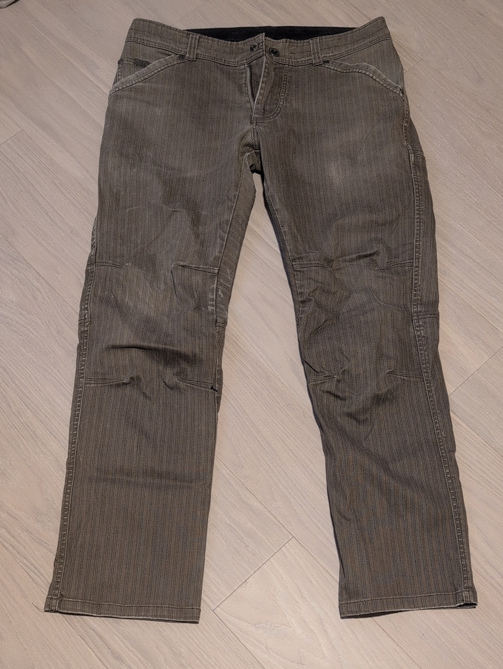 Kuhl Men's Pinstripe Relaxed Jeans in Brown